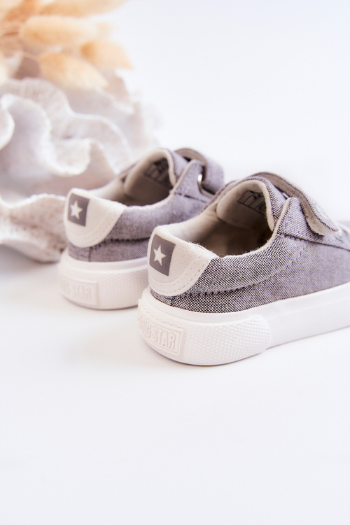 Кросівки дитячі низькі на липучці BIG STAR JJ374107 Сірі