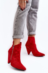 Асиметричні чоботи на підборах Lu Boo Red