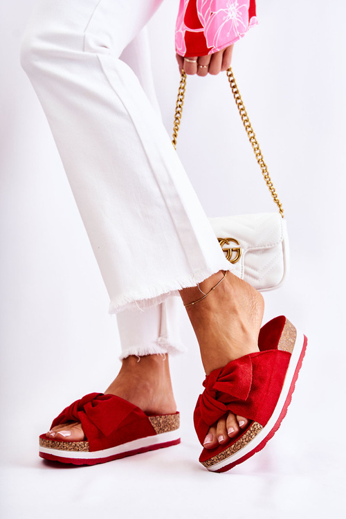 Тапочки на платформі, червоні, такі зручні