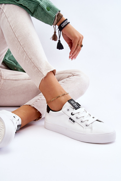 Жіночі шкіряні кросівки Big Star EE274312 біло-чорні