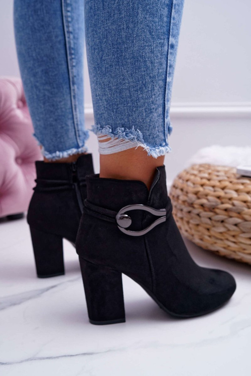 Жіночі чоботи на підборах замшеві Tola S.Barski