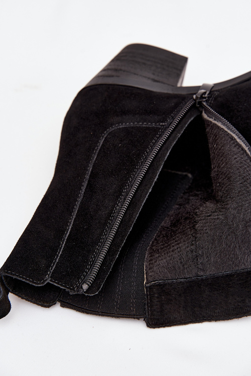 Замшеві Чоботи На Каблуку Для Жінок Утеплені Чорні Arelia