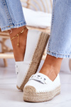 Класичні еспадрільї на платформі білі Julianne