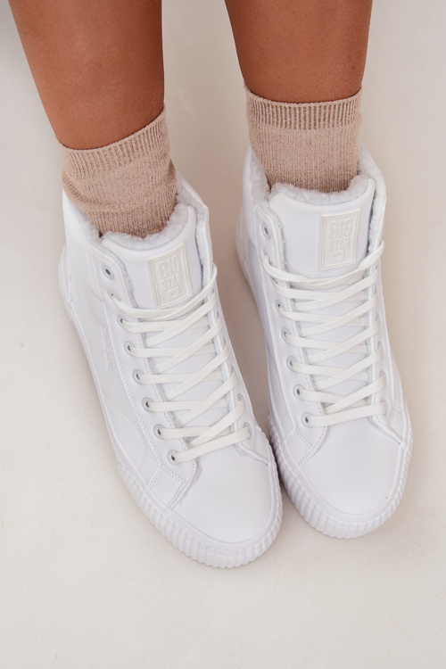 Утеплені Жіночі Кросівки На Платформі Big Star OO274794 Білі