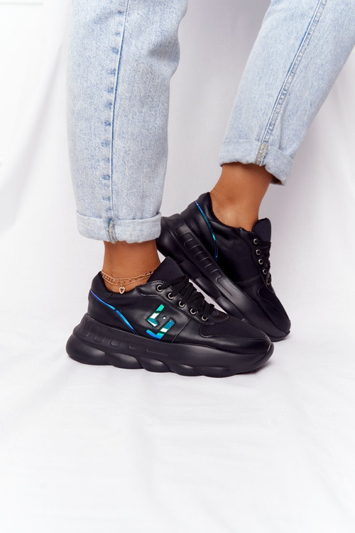 Жіноче спортивне взуття на платформі Lu Boo Black