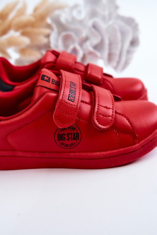 Дитячі кросівки на липучці Big Star DD374030 червоно-чорні
