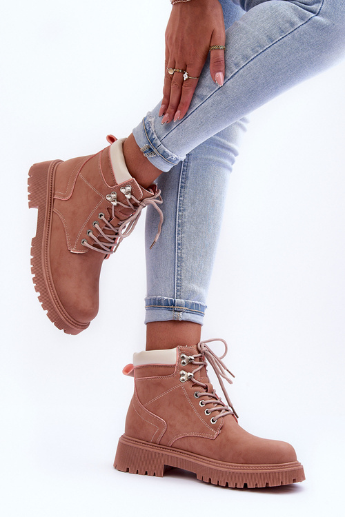 Жіночі шкіряні черевики Trapper Pink Poles