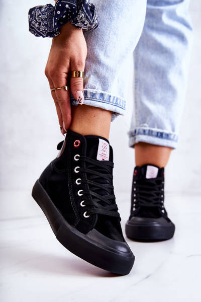 Жіночі високі кросівки Cross Jeans JJ2R4055C чорні