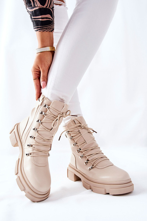 Жіночі утеплені чоботи Beige Perfect