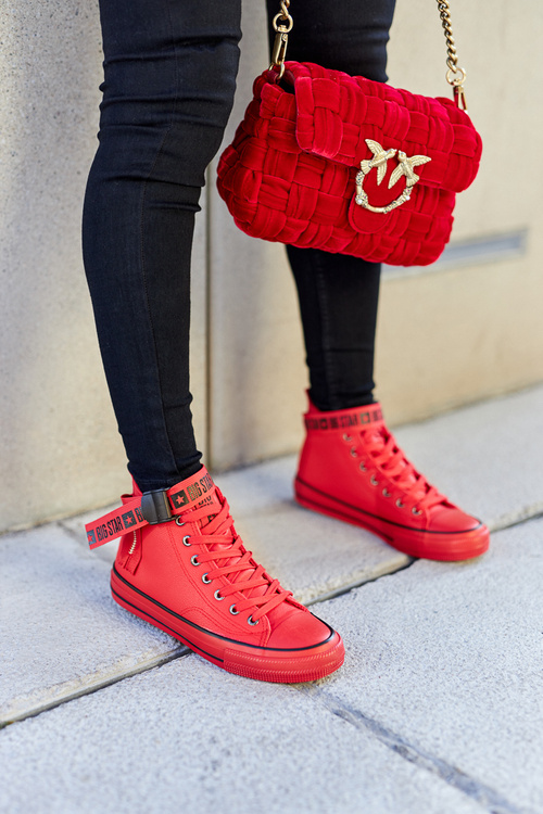 Кросівки на високих підборах Big Star GG274028 Червоні