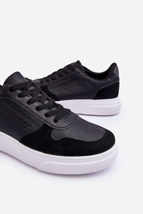 Класичне чоловіче спортивне взуття на шнурівці чорна яшма