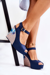 Жіночі темно-сині босоніжки Nemesis Anchor