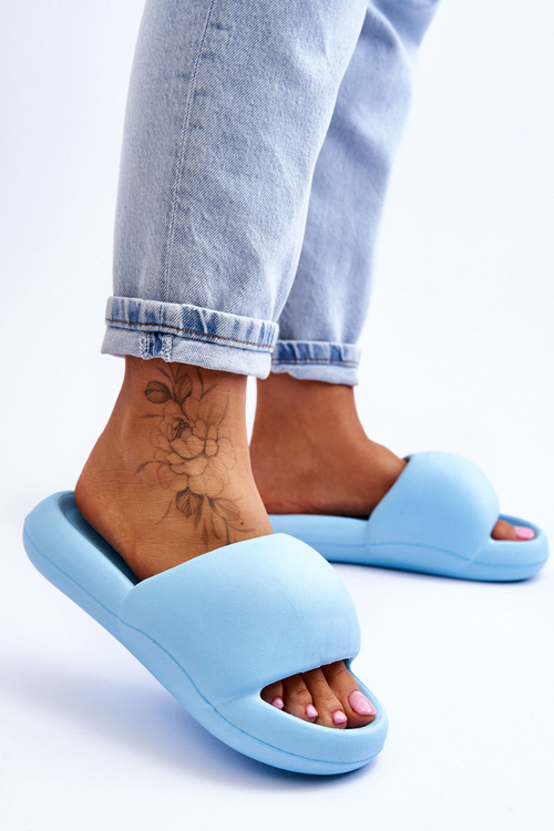 Жіночі легкі пінопластові тапочки на платформі Blue Milton