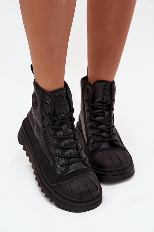 Високі Жіночі Кросівки Утеплені Big Star OO274A355 Чорні