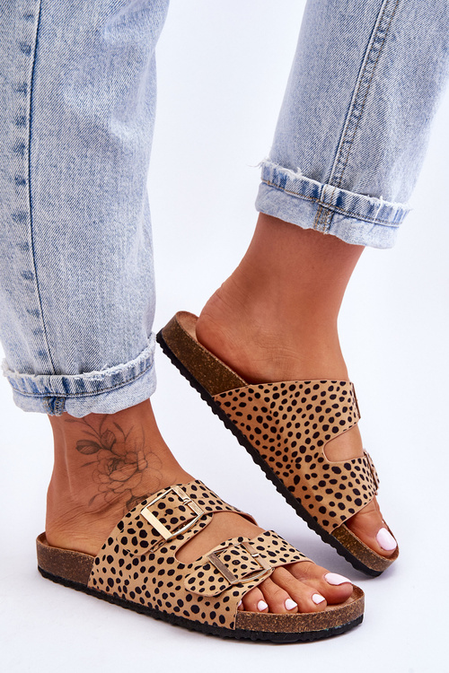 Жіночі сліпони Leopard Beige and Black Destino