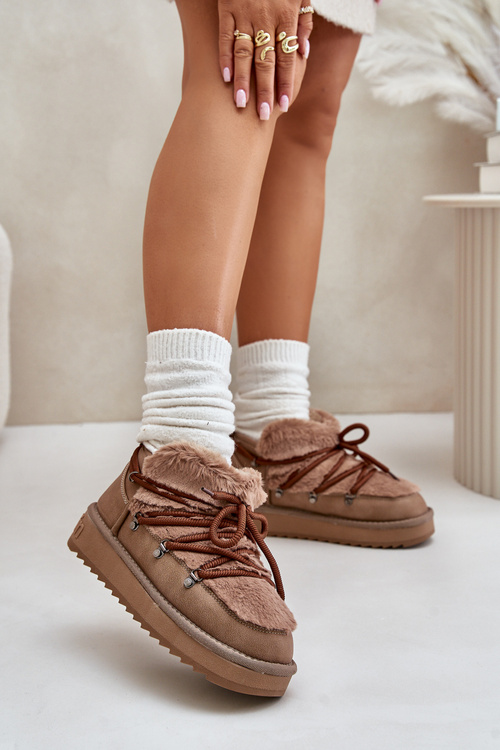 Низькі зимові черевики на платформі з хутром D.Franklin Brown DFSH370011