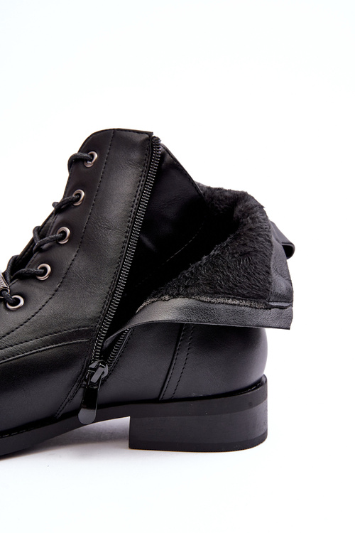 Класичні лаковані жіночі теплі чоботи Black Grimma