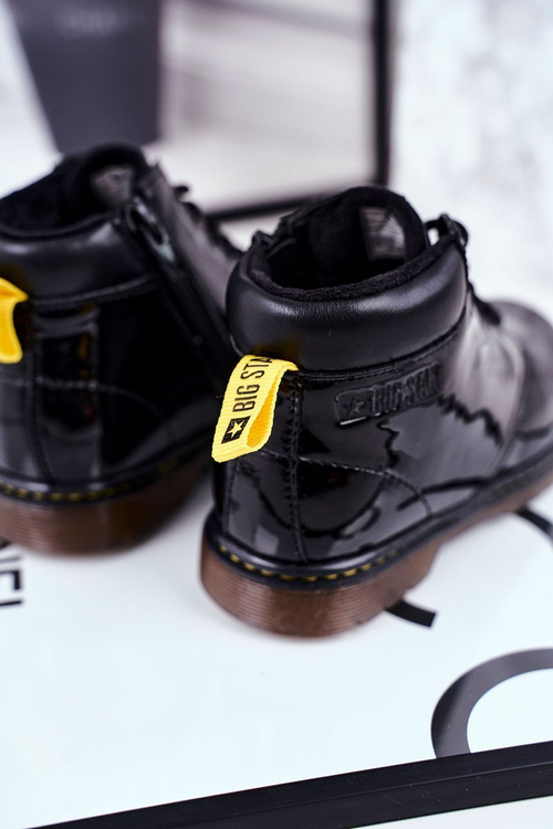 Чоботи дитячі теплі лаковані Big Star Black GG374075