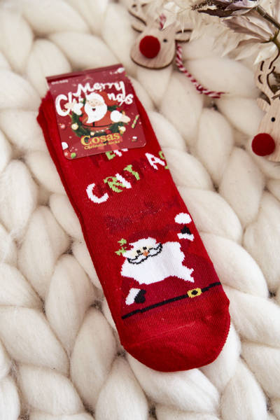 Дитячі новорічні шкарпетки Santa Claus Cosas Red-Green