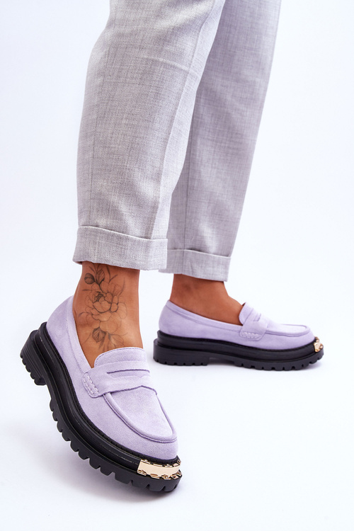 Класичні замшеві лофери з прикрасами Violet Monaro