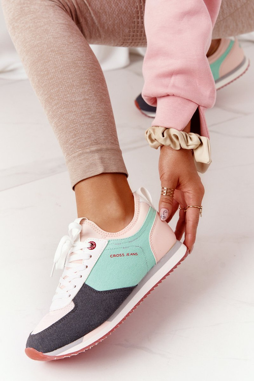 Жіночі кросівки Memory Foam CROSS JEANS HH2R4049C Green-Pink