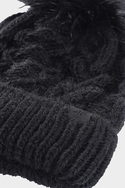 Зимова шапка для дівчинки 4F 4FJWAW24ACAPF421-21S чорна