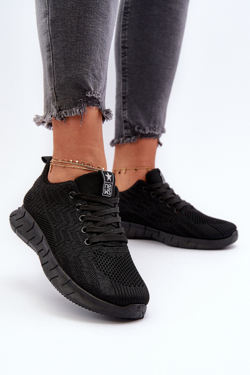 Чорні жіночі тканинні спортивні кросівки Kephope