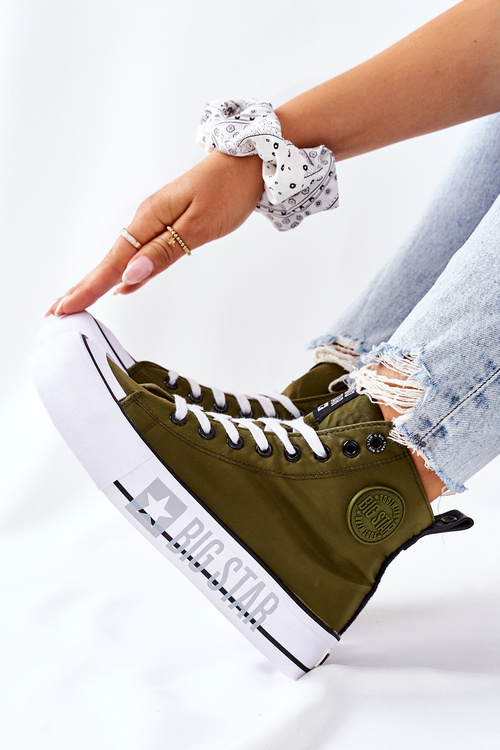 Високі кросівки на платформі Big Star II274018 Хакі