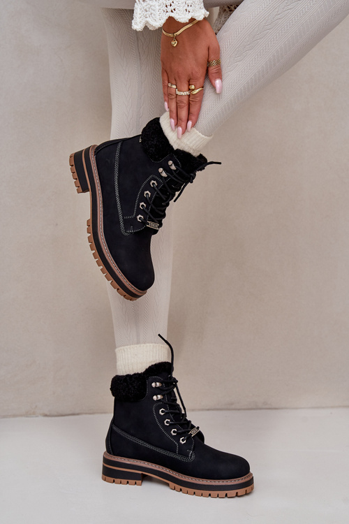 Теплі жіночі черевики Big Star OO274A287 Чорні