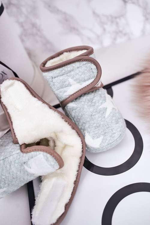 Дитячі утеплені домашні тапочки з зірочками синього кексу