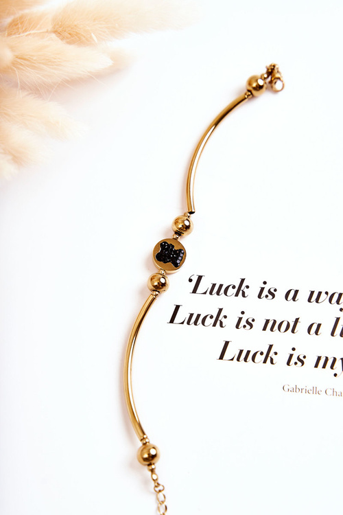 Модний регульований браслет із золотим ведмедиком 