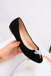 Замшеві чорні жіночі балетки Lords Blume