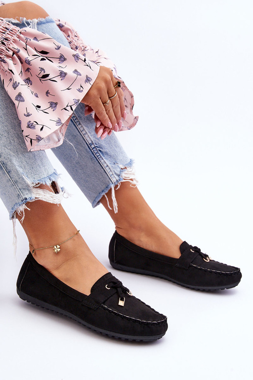 Класичні замшеві лофери чорні Good Time