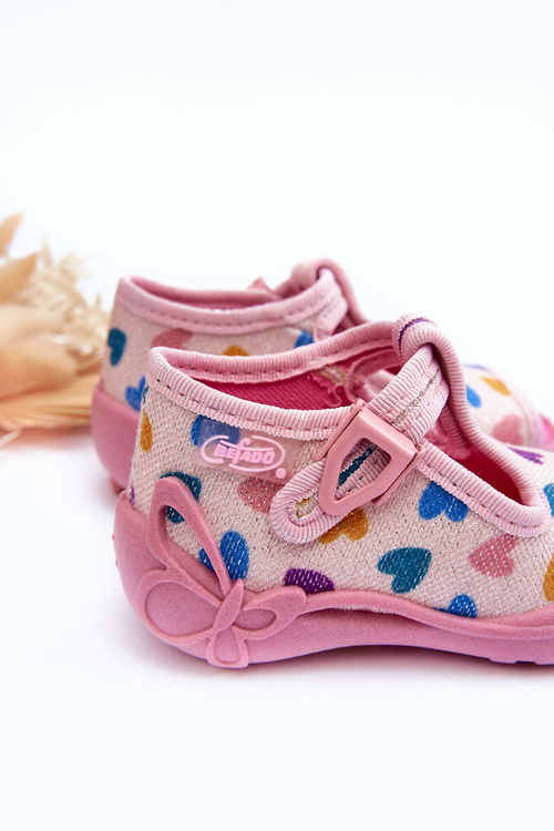 Тапочки в формі серця Papcie Befado 213P140 Рожевий