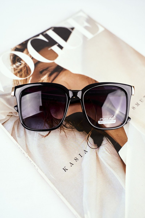 Жіночі сонцезахисні окуляри Gold Prius PR-V43 Black Gradient