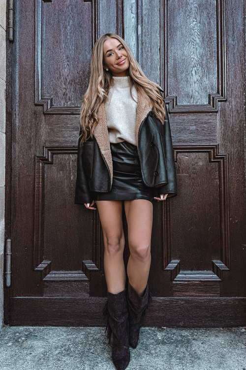 Жіночі чоботи на підборах з бахромою та зібранням Теплий шоколад Darlina