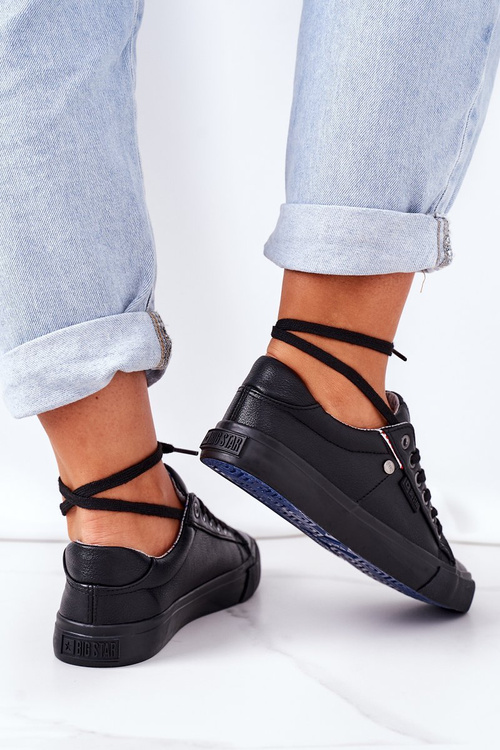 Жіночі шкіряні кросівки Big Star GG274061 Чорні