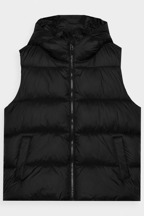 Жіночий пуховик з капюшоном 4F чорний 4FWAW24TVJAF141-20S