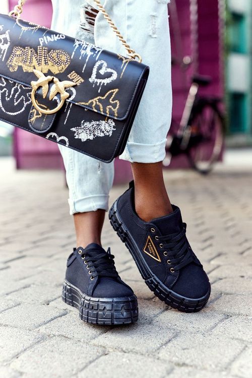 Жіночі кросівки на платформі Чорні Big City Life