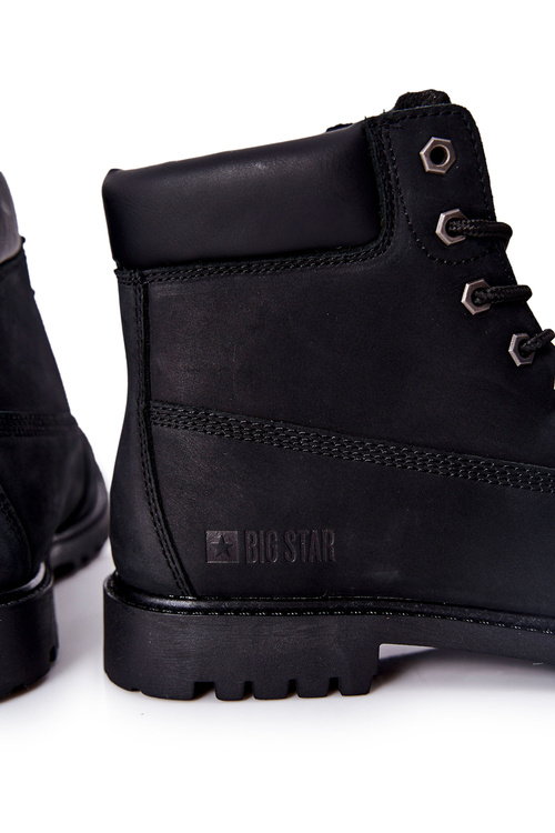 Шкіряні черевики Trappers Big Star II174263 Чорні