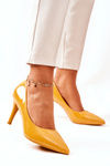 Лаковані класичні туфлі на шпильці Жовтий Elinne