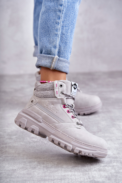 Жіночі теплі черевики Lee Cooper LCJ-22-01-1373 сірі