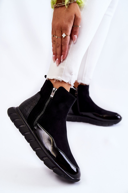 Замшеві жіночі кросівки Sneakers Vinceza 23-10789 Чорний