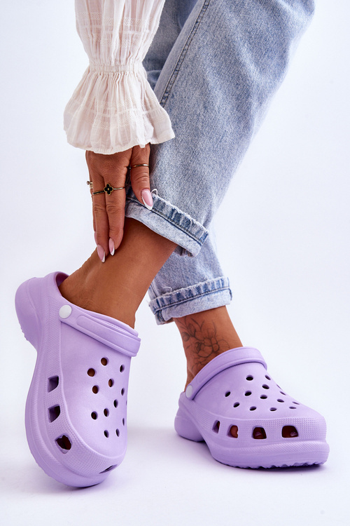 Поролонові босоніжки Crocs на масивній підошві Violet Katniss