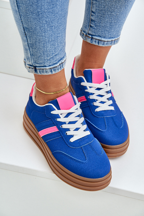 Жіночі Кросівки На Платформі Темно-сині Dravinnia