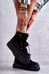 Зручні черевики на платформі Sanchio чорного кольору