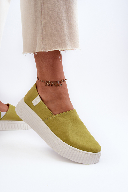 Жіночі кросівки на платформі NN276008 Memory Foam System Lime