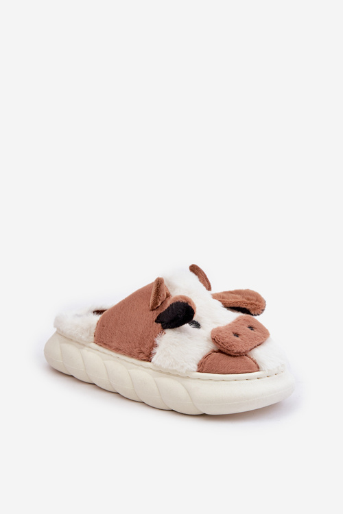 Жіночі домашні тапочки коричневого кольору Remiola