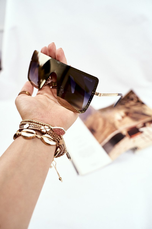 Жіночі сонцезахисні окуляри Prius PRE-12 Коричневий градієнтний ланцюжок