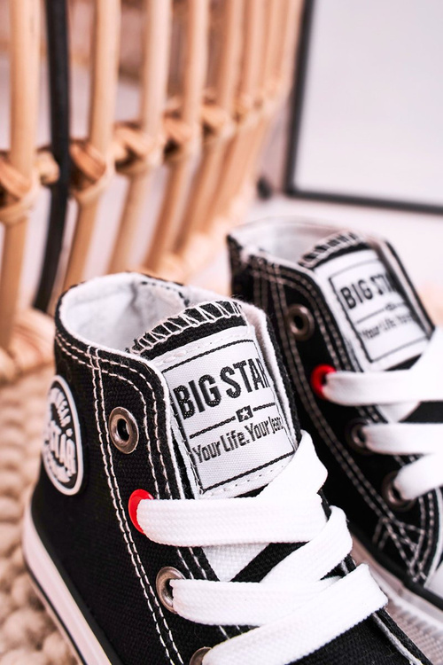 Високі дитячі кросівки на блискавці BIG STAR HH374188 Чорні